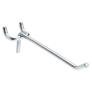 Pegboard Straight Hooks | 6" Silver