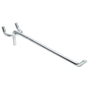 Pegboard Straight Hooks | 8" Silver