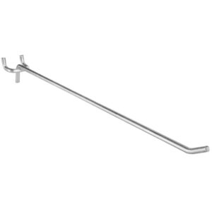Pegboard Straight Hooks | 12" Silver