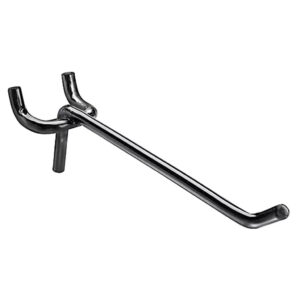 Pegboard Straight Hooks | 6" Black